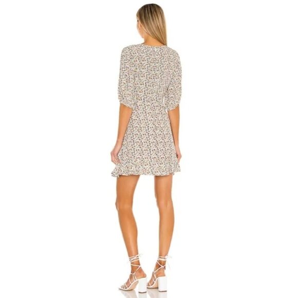 Faithfull The Brand Sidonie Aurelia Floral Off White Chestnut Mini Dress NWT 4 - Picture 4 of 17